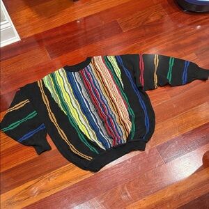Vibrant Striped Crewneck Sweater